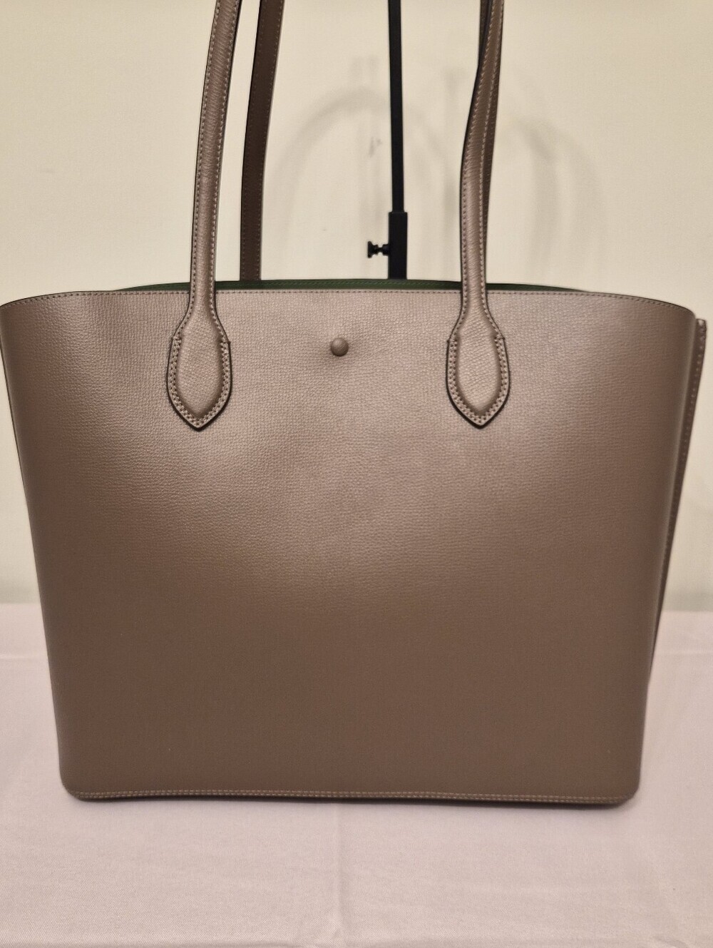 Kate Spade New York All Day Large Leather Tote | Taupe & Sage Green - Picture 4 of 12